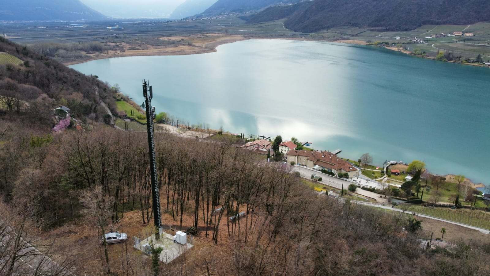 Die Anlage im März 2023 mit Blick auf den Kaltererersee. Foto D. Largher